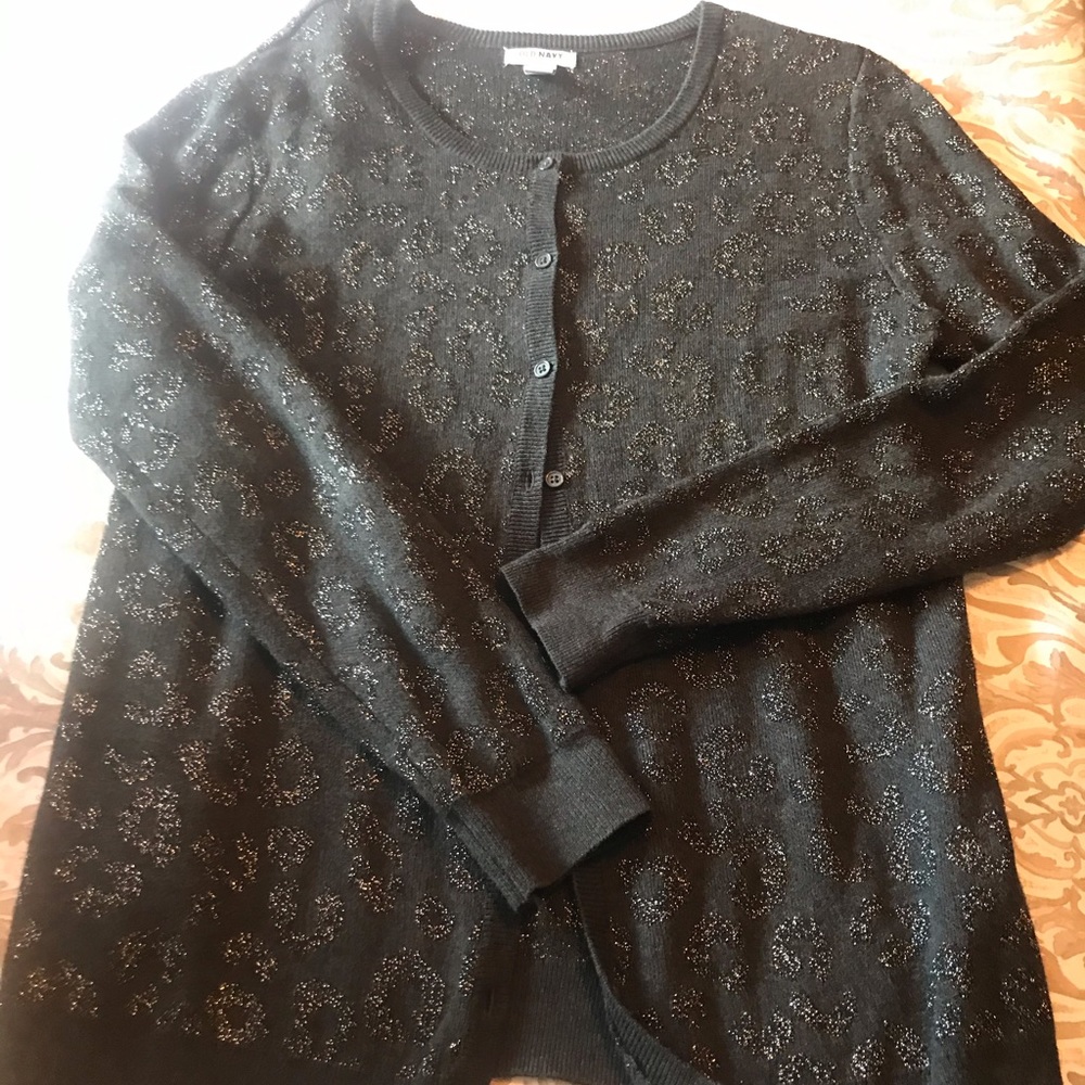 Women’s Old Navy black with leopard sparkle design